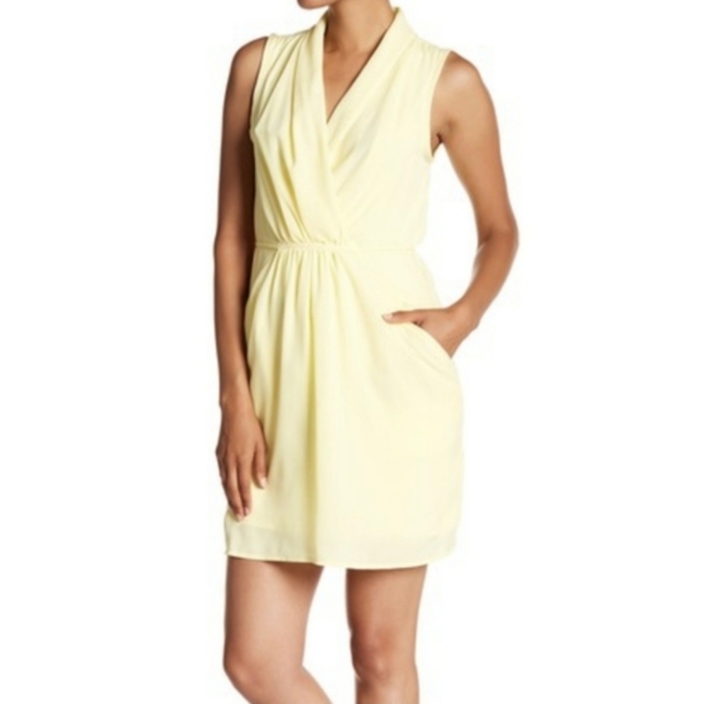 NWT Hailey Lyn Elegant Butter Yellow Sleeveless Dress Size XL